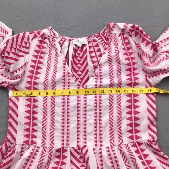 Velvet by Graham & Spencer Madelina Pink and white Mini Dress - Picture 10 of 13